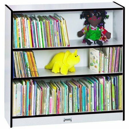 RAINBOW ACCENTS 36 1/2'' x 11 1/2'' x 35 1/2'' Black TRUEdge Freckled-Gray Bookcase - Fully Assembled 5310970180